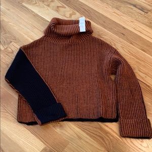 NWT Topshop Turtleneck Sweater in Rust Size S
